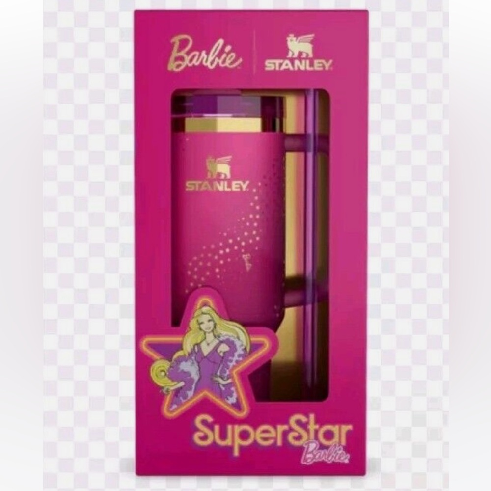 Barbie x Stanley 70s SUPERSTAR Tumbler 40 oz Quencher Limited Edition In… - Picture 5 of 6